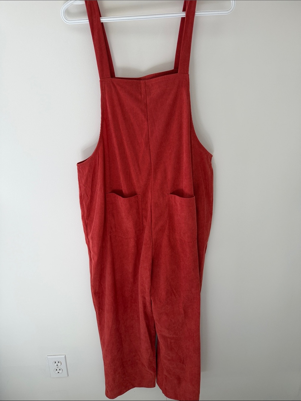 SHEIN Red Corduroy Women’s Overalls - Picture 2 of 2